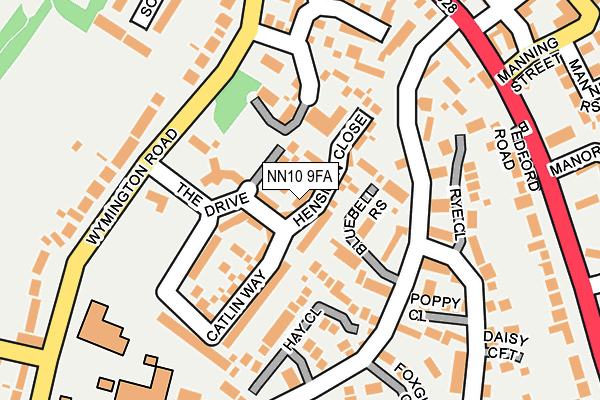 NN10 9FA map - OS OpenMap – Local (Ordnance Survey)