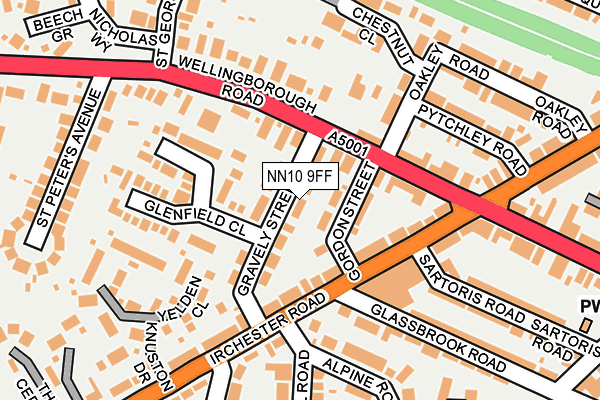 NN10 9FF map - OS OpenMap – Local (Ordnance Survey)