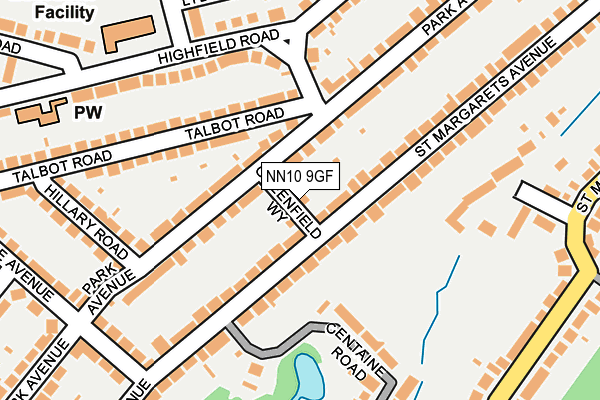 NN10 9GF map - OS OpenMap – Local (Ordnance Survey)