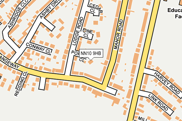 NN10 9HB map - OS OpenMap – Local (Ordnance Survey)