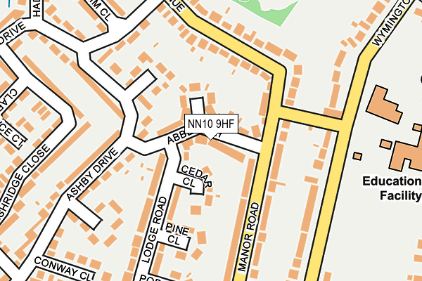 NN10 9HF map - OS OpenMap – Local (Ordnance Survey)