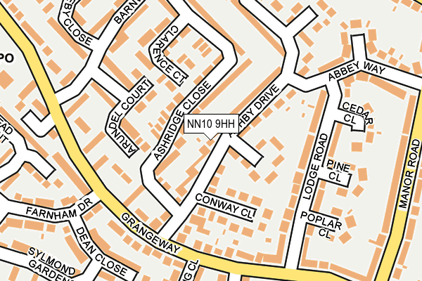 NN10 9HH map - OS OpenMap – Local (Ordnance Survey)