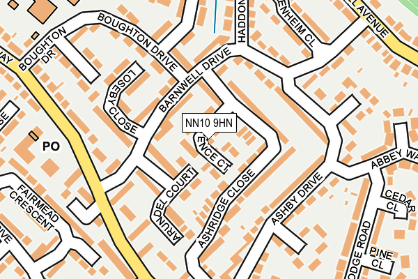 NN10 9HN map - OS OpenMap – Local (Ordnance Survey)