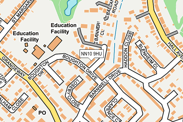 NN10 9HU map - OS OpenMap – Local (Ordnance Survey)