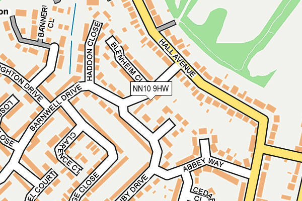 NN10 9HW map - OS OpenMap – Local (Ordnance Survey)