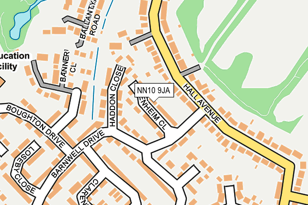 NN10 9JA map - OS OpenMap – Local (Ordnance Survey)