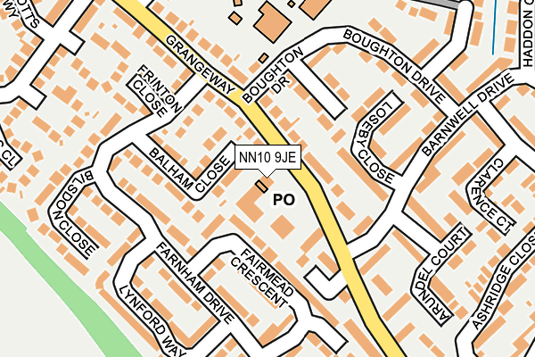 NN10 9JE map - OS OpenMap – Local (Ordnance Survey)