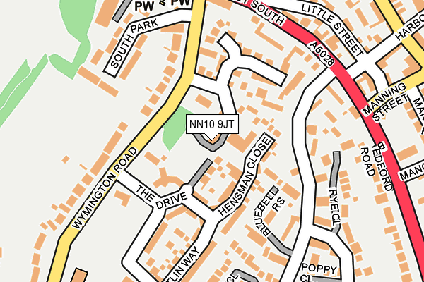 NN10 9JT map - OS OpenMap – Local (Ordnance Survey)