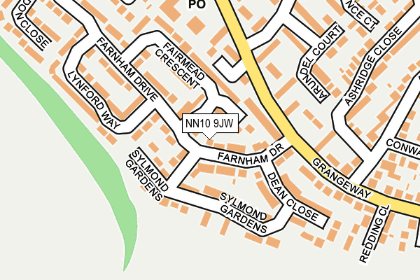 NN10 9JW map - OS OpenMap – Local (Ordnance Survey)