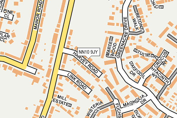 NN10 9JY map - OS OpenMap – Local (Ordnance Survey)