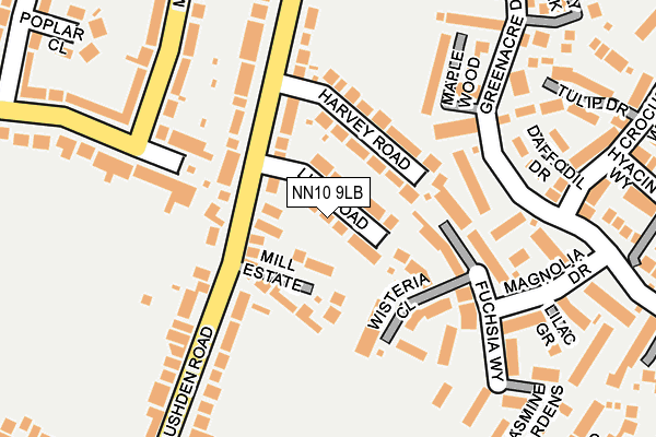 NN10 9LB map - OS OpenMap – Local (Ordnance Survey)