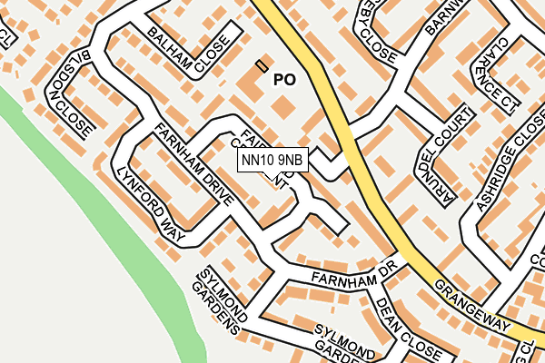 NN10 9NB map - OS OpenMap – Local (Ordnance Survey)