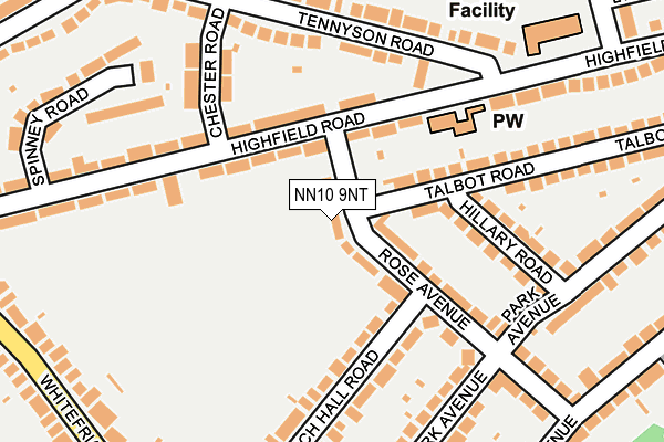 NN10 9NT map - OS OpenMap – Local (Ordnance Survey)