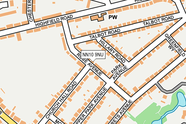 NN10 9NU map - OS OpenMap – Local (Ordnance Survey)