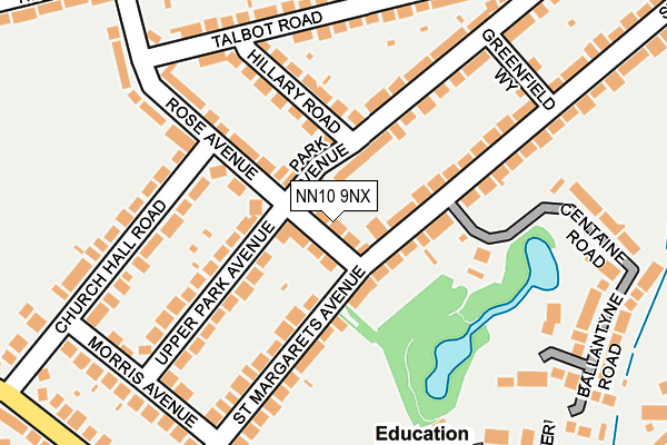 NN10 9NX map - OS OpenMap – Local (Ordnance Survey)
