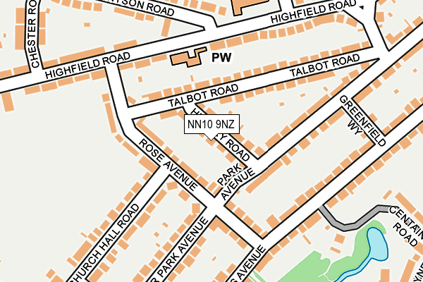 NN10 9NZ map - OS OpenMap – Local (Ordnance Survey)