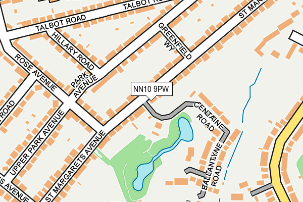 NN10 9PW map - OS OpenMap – Local (Ordnance Survey)
