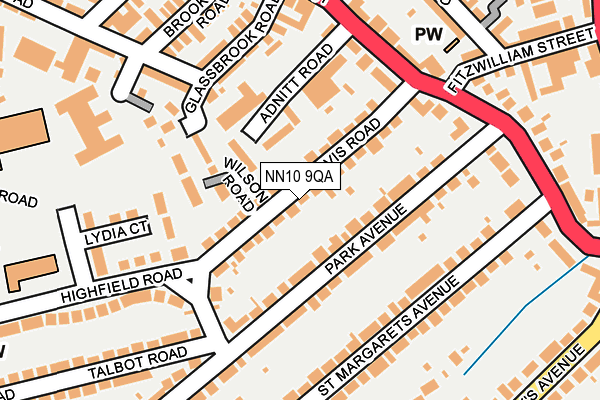 NN10 9QA map - OS OpenMap – Local (Ordnance Survey)