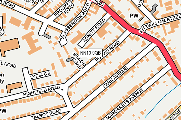 NN10 9QB map - OS OpenMap – Local (Ordnance Survey)