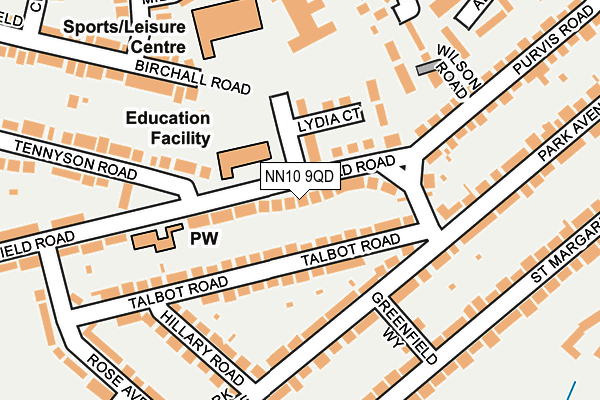 NN10 9QD map - OS OpenMap – Local (Ordnance Survey)