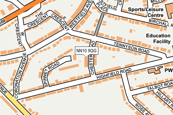 NN10 9QG map - OS OpenMap – Local (Ordnance Survey)