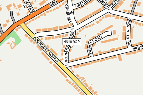 NN10 9QP map - OS OpenMap – Local (Ordnance Survey)