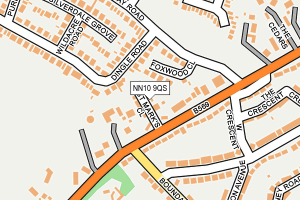 NN10 9QS map - OS OpenMap – Local (Ordnance Survey)