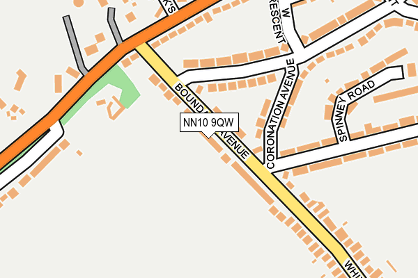 NN10 9QW map - OS OpenMap – Local (Ordnance Survey)