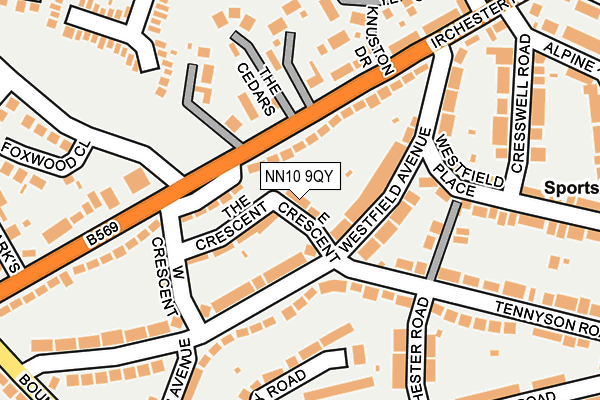 NN10 9QY map - OS OpenMap – Local (Ordnance Survey)