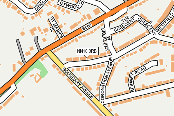 NN10 9RB map - OS OpenMap – Local (Ordnance Survey)