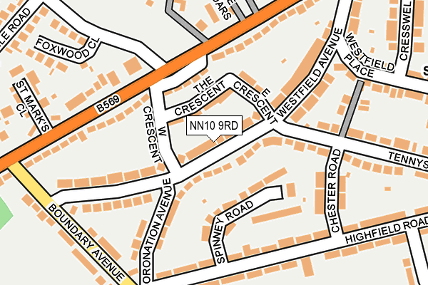 NN10 9RD map - OS OpenMap – Local (Ordnance Survey)