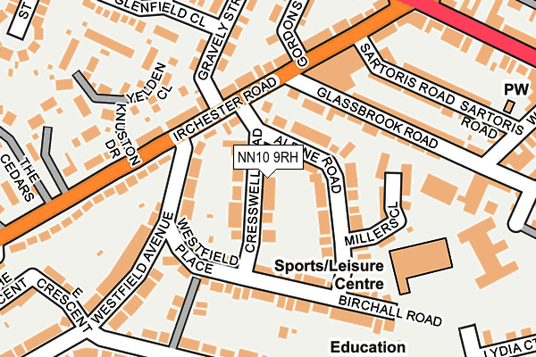 NN10 9RH map - OS OpenMap – Local (Ordnance Survey)