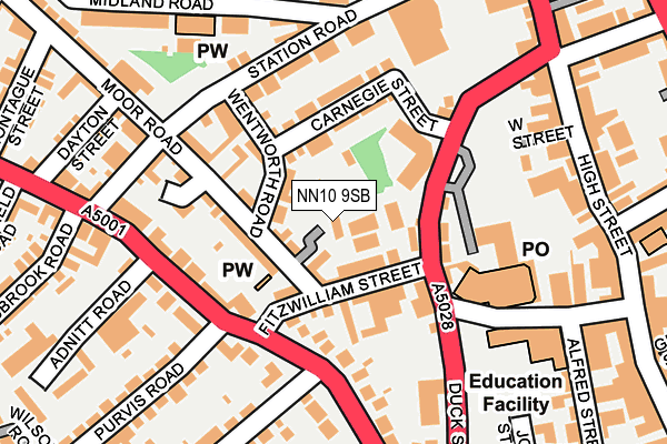 NN10 9SB map - OS OpenMap – Local (Ordnance Survey)