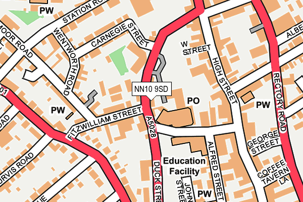 NN10 9SD map - OS OpenMap – Local (Ordnance Survey)