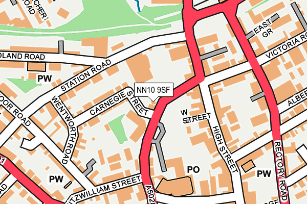 NN10 9SF map - OS OpenMap – Local (Ordnance Survey)