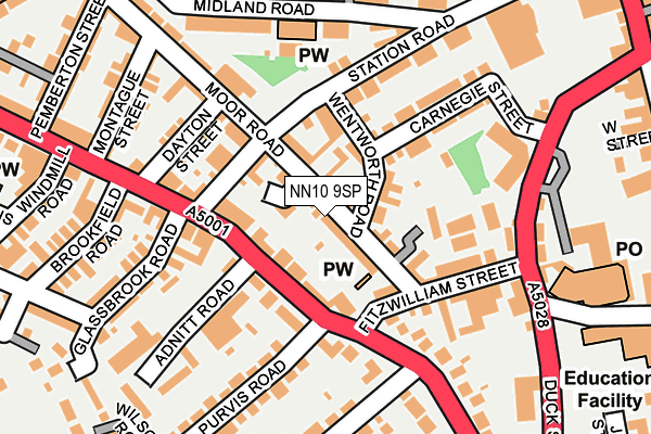 NN10 9SP map - OS OpenMap – Local (Ordnance Survey)