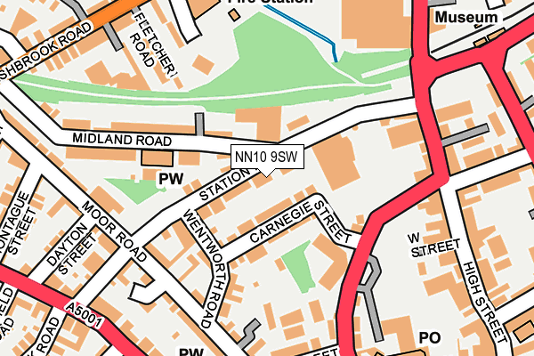 NN10 9SW map - OS OpenMap – Local (Ordnance Survey)