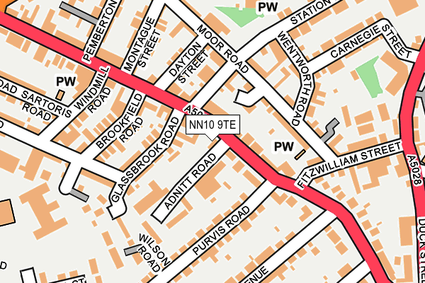 NN10 9TE map - OS OpenMap – Local (Ordnance Survey)