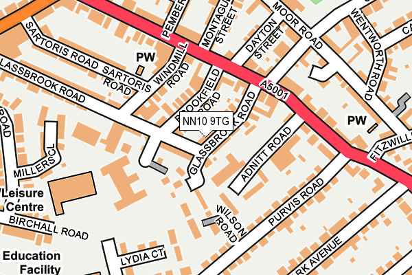 NN10 9TG map - OS OpenMap – Local (Ordnance Survey)
