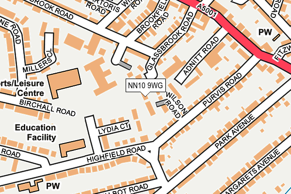 NN10 9WG map - OS OpenMap – Local (Ordnance Survey)