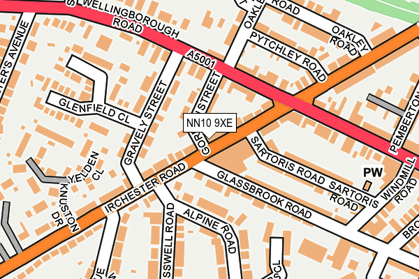 NN10 9XE map - OS OpenMap – Local (Ordnance Survey)