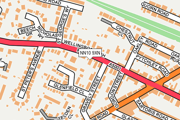 NN10 9XN map - OS OpenMap – Local (Ordnance Survey)