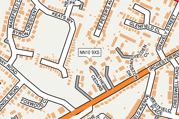 NN10 9XS map - OS OpenMap – Local (Ordnance Survey)