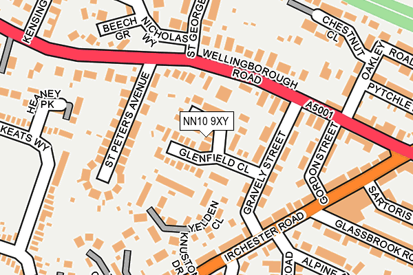 NN10 9XY map - OS OpenMap – Local (Ordnance Survey)