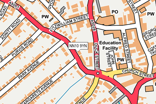 NN10 9YN map - OS OpenMap – Local (Ordnance Survey)