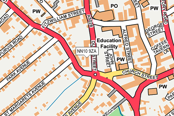 NN10 9ZA map - OS OpenMap – Local (Ordnance Survey)