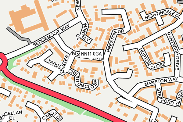 NN11 0GA map - OS OpenMap – Local (Ordnance Survey)