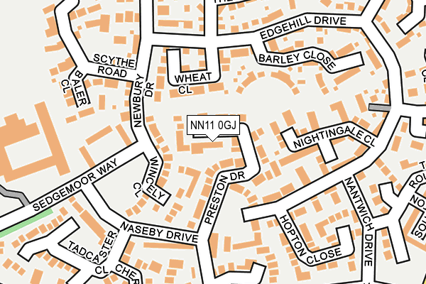 NN11 0GJ map - OS OpenMap – Local (Ordnance Survey)