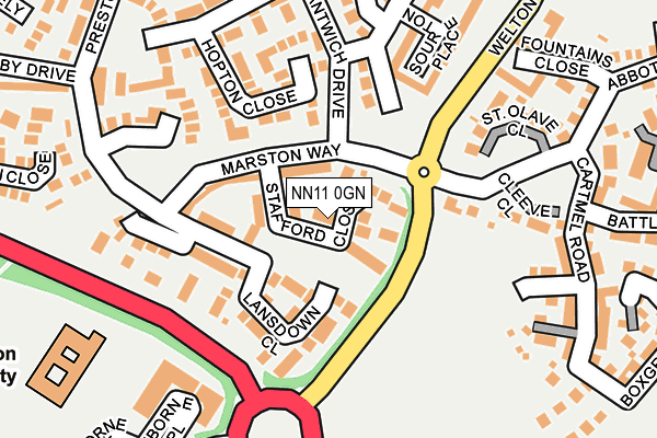 NN11 0GN map - OS OpenMap – Local (Ordnance Survey)