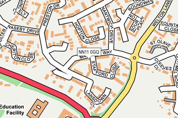 NN11 0GQ map - OS OpenMap – Local (Ordnance Survey)